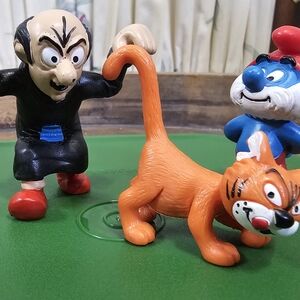 Vintage 1980s Schleich Smurfs figure lot 💙